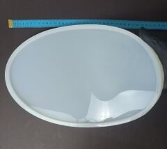 36cm/23cm Düz Oval Epoksi Silikon Tepsi Kalıbı Derinlik 8mm