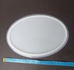 27cm/18cm Düz Oval Epoksi Silikon Tepsi Kalıbı Derinlik 6mm