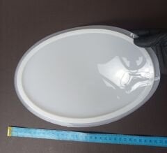 27cm/18cm Düz Oval Epoksi Silikon Tepsi Kalıbı Derinlik 6mm