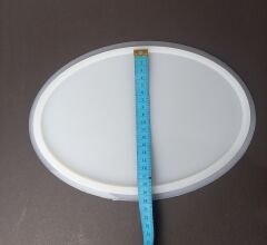 27cm/18cm Düz Oval Epoksi Silikon Tepsi Kalıbı Derinlik 6mm