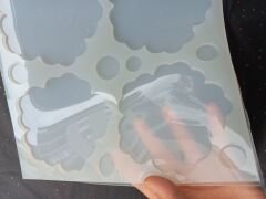 12.5cm Yaprak Desenli Epoksi Silikon Kalıp Derinlik 6mm
