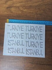 ISTANBUL VE TÜRKİYE yazısı kalıbı