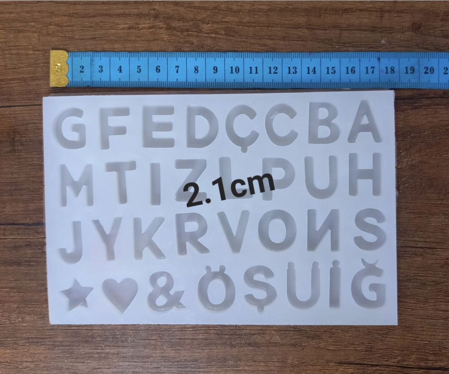 Küçük harf kalıbı 2.1cm Derinlik 5mm