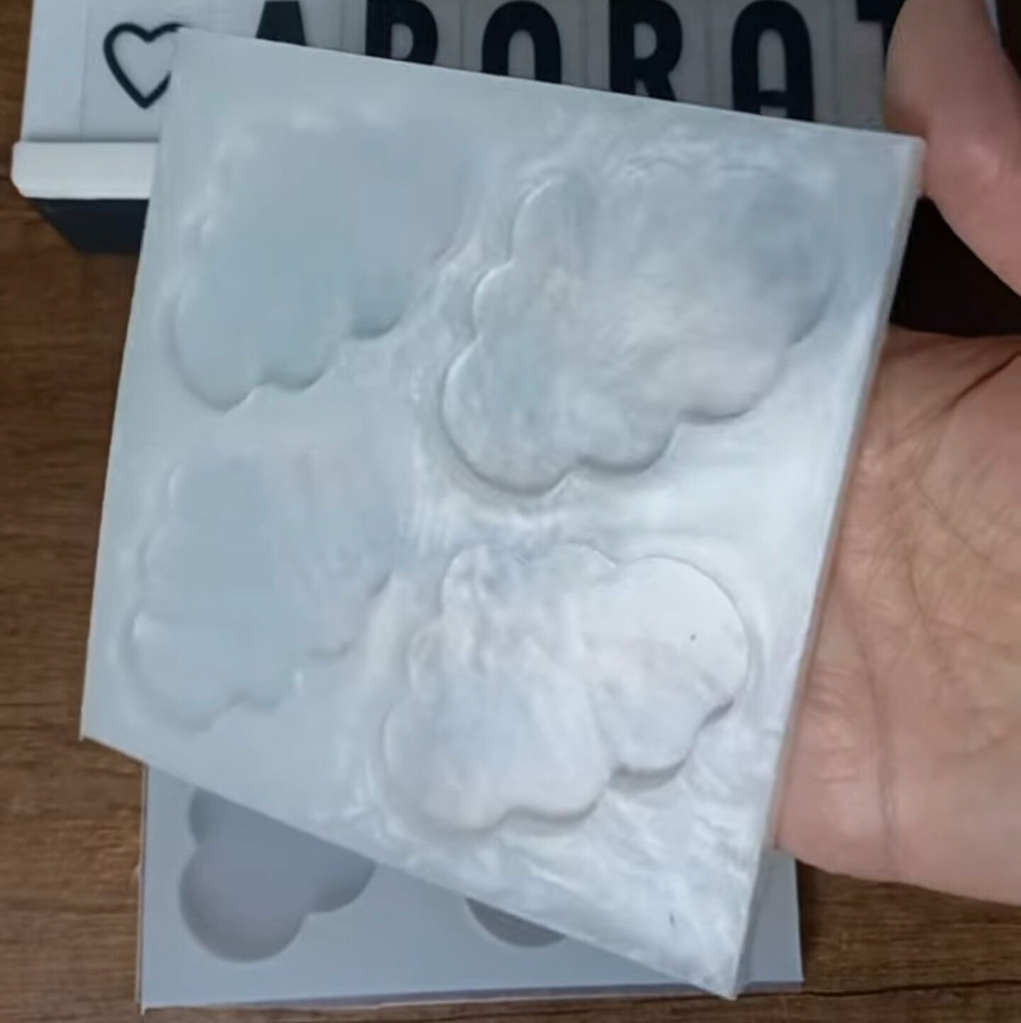 4lü bulut magnet kalıbı 7cm/4.5cm
