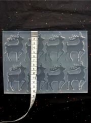 8li 6.9cm Geyik kalıbı DERİNLİK 5mm