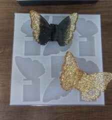 3 ÇIFTLI 9CM/5CM KELEBEK SUNUMLUK KÜÇÜK RAHLE