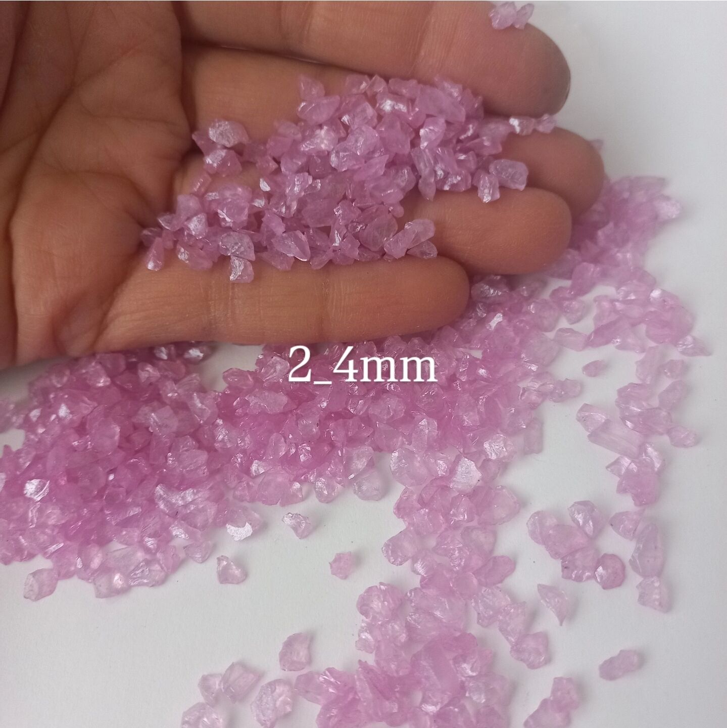 2 boy şeker pembe cam kırığı