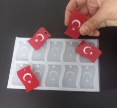 10 Lu Türk Bayrağı Kalıbı