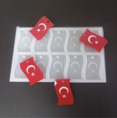 10 Lu Türk Bayrağı Kalıbı